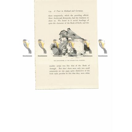 Hesenthurm, Schloss Gate, Marburg, Germany, Book Illustration (Print), 1889