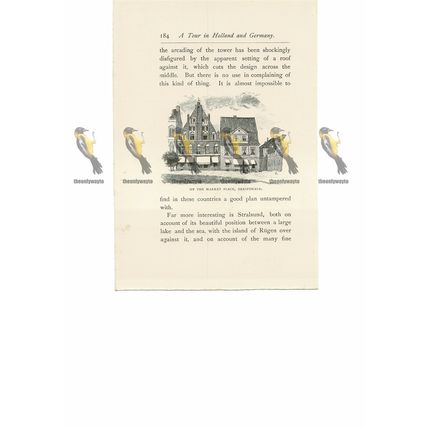 Market Place, Griefswald, Germany, Book Illustration (Print), 1889