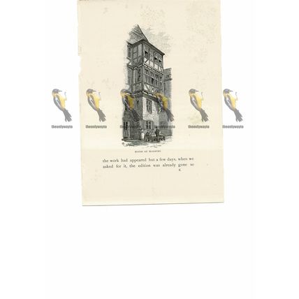 House, Marburg, Germany, Book Illustration (Print), 1889