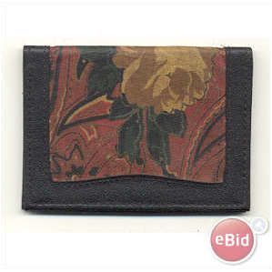 BLACK & FLORAL CREDIT CARD/TICKET WALLET **GC**