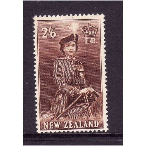 NEW ZEALAND 1957 SG733d 2s 6d BROWN QUEEN ELIZABETH M / MINT
