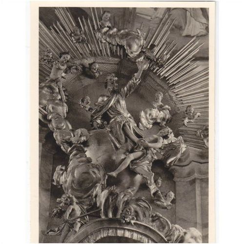 B&W Postcard - Crest Hochaltar Berg am Laim St Michael Munchen Munich, Germany