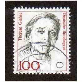 GER 1986 100pf 'FAMOUS WOMEN -THERESE GIESHE' FINE USED (EBID30-089)