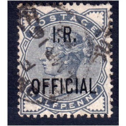 Sg05 ½d slate-blue I.R. OFFICIAL used (R1795)