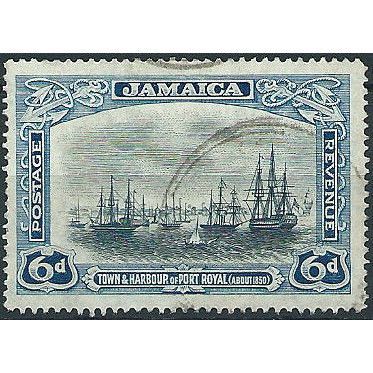 Jamaica 1922 SG101 6d Black & Blue Fine Used ....