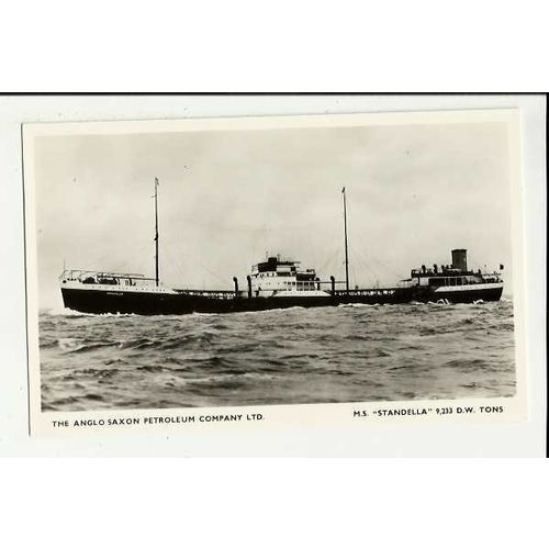 Anglo-Saxon Petroleum Co. MV STANDELLA Company Postcard