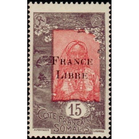 French Somali Coast Cote Francaise Des Somalis 15c Mounted Mint MM SG 311 stamp