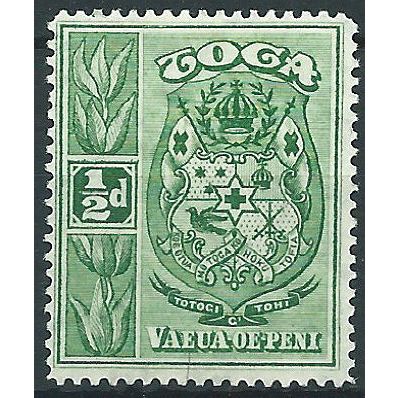 Tonga 1934 SG55 1/2d Yellow-Green Mounted Mint....
