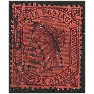 India 1888 SG100 12a Purple/Red Fine Used . ..