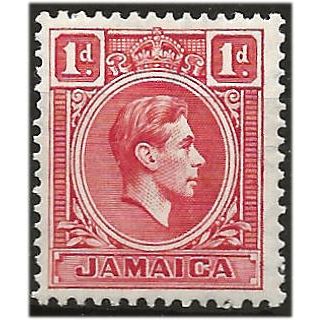 Jamaica 1938 SG122 1d Scarlet Mounted Mint . ..