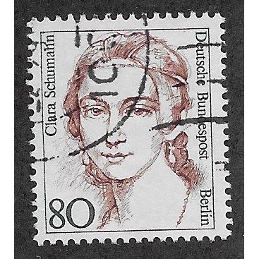 BERLIN -1986 80pf 'FAMOUS WOMEN - CLARA SCHUMANN' FINE USED (EBID66-398)