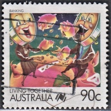 AUSTRALIA, 1988 90c Living Together, SG 1134 (Scott #1076), used