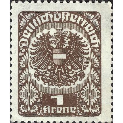 AUSTRIA, Coat of arms, brown 1920, 1kr