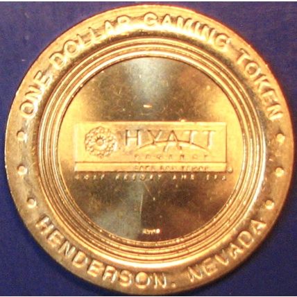 Hyatt Regency. $1 Casino Token. Henderson, NV. J61.