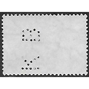Mi 627: 10 f. bicoloured 20th Anniv. of the Regency, wmk. IX A1, perfin