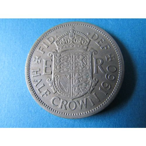 1960 QUEEN ELIZABETH II HALF CROWN FREE POST. (a) AAD