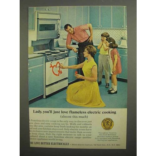 1966 Edison Electric Institute Ad - Flameless Cooking