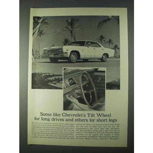 1966 Chevrolet Tilt Wheel Ad - Long Drives Short Legs