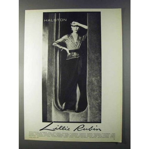 1980 Lillie Rubin Halston Fashion Ad
