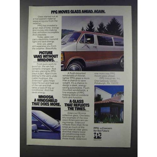 1980 PPG Solarcool Glass Ad - Moves Glass Ahead