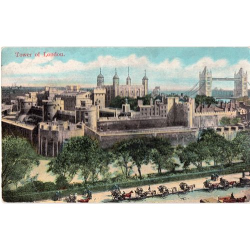 1908 ES London Postcard Tower of London