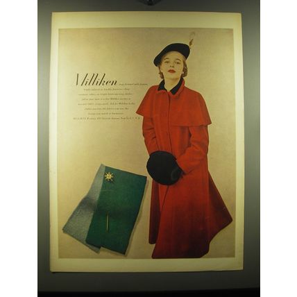 1948 Milliken Woolens Ad - Milliken steps forward with fashion
