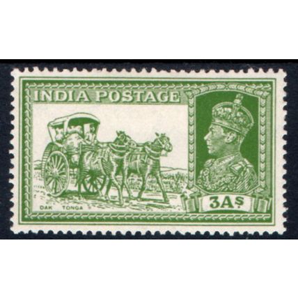 India Sg253 3a yellow-green fresh mint never hinged(G99)