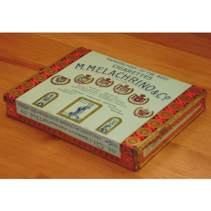 M.MELACHRINO & Co vintage Egyptian Cigarettes tin VGC