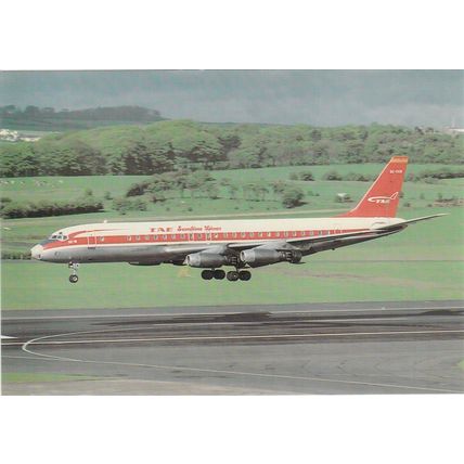 TAE Douglas DC8 32 Civil Aviation Postcard (A18971)
