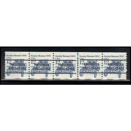 2132a 12c Stanley Steamer Fine MNH Dry Gum PNC 1/5 Line Gap X2006