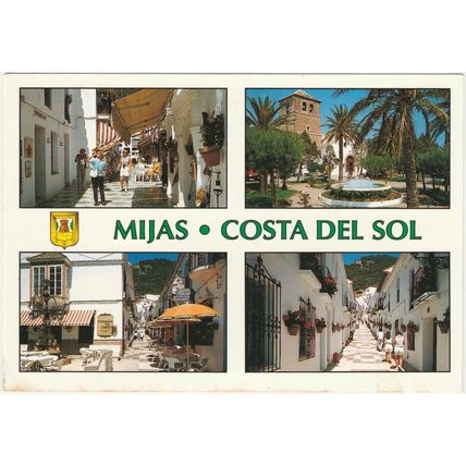 Postcard Mijas, Costa del Sol, Andalusia, Spain multiview. Unposted