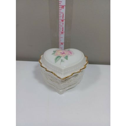 HERITAGE HOUSE Trinket Box Celebration of Love Pink Floral no music (A73)