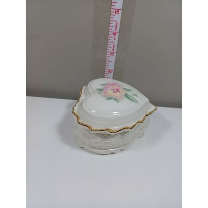 HERITAGE HOUSE Trinket Box Celebration of Love Pink Floral no music (A73)