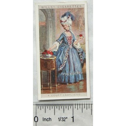 1929 Wills English Period Costumes No. 33 A Court Lady, 1775