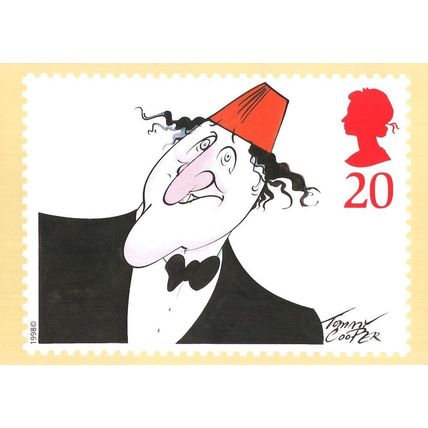 Tommy Cooper Rare Limited Edition FDC Welsh Postmark Postcard