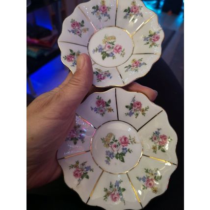 Pair Of Decorative Floral Plates