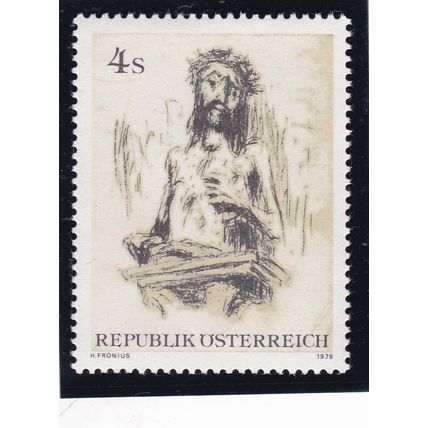Austria 1979 Hans Fronius Christ The Sufferring Mint Hung SG 1856 VGC