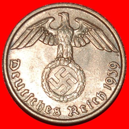 SWASTIKA 1936-1940: GERMANY ★ 2 PFENNIGS 1939J HAMBURG! ★LOW START★NO RESERVE