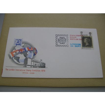 1970 GB FDC Cover - Philympia Stamp Exhibition - Britain Day