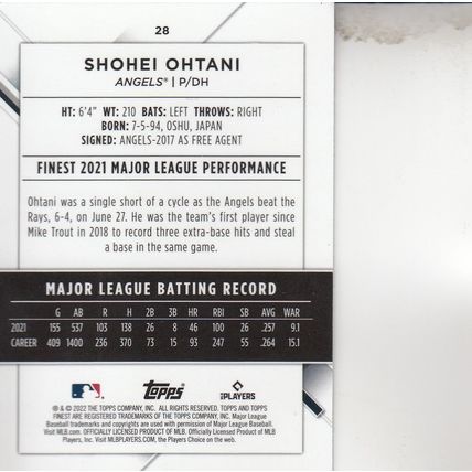 SHOHEI OHTANI 2022 AUTOGRAPHED LOS ANGELES ANGELS ALL-STAR PITCHER/OUTFIELDER