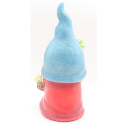 Gnome Holding Flowers Ornament 15 CM Figurine Gift Home Decor Mythical Creatures