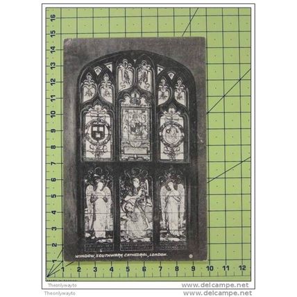 WINDOW, SOUTHWARK CATHEDRAL, LONDON, ENGLAND, Postcard