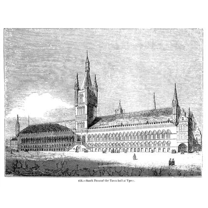 Ypres, Town Hall, Belgium, Modern Reproduction Print