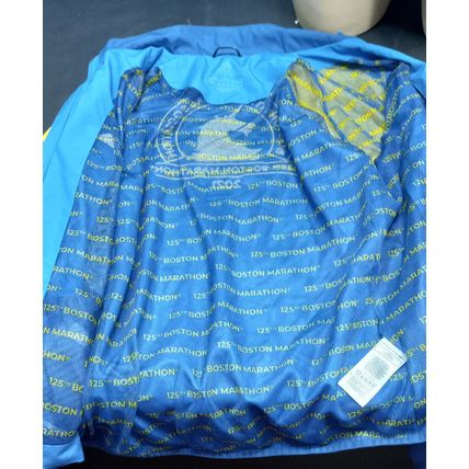 Rare Adidas Mens Large 125th Boston Marathon PrimeBlue Aeroready Running Jacket