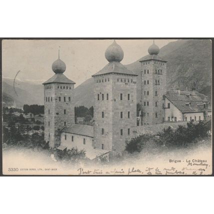 Le Château, Brigue, Valais, 1904 - Burgy CPA