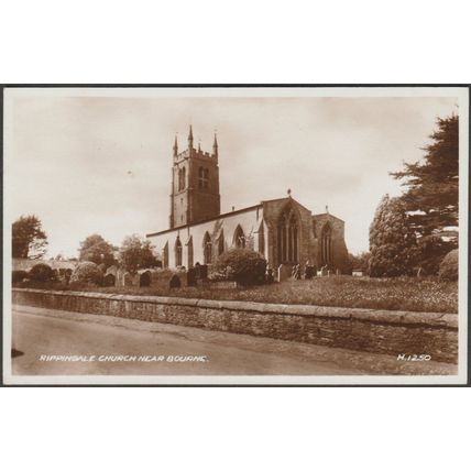 Rippingale Church, near Bourne, Lincolnshire, 1939 - Valentine's RP Postcard