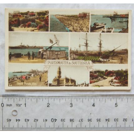 vintage postcard Portsmouth & Southsea multi-view