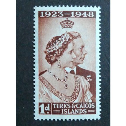 TURKS & CAICOS 1948 King George VI 1d SG208 Unmounted Mint