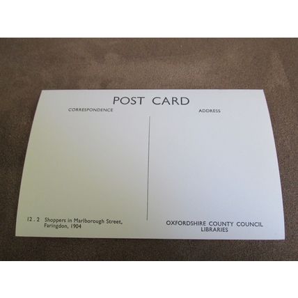 Reproduction Oxfordshire Library Postcard - Marlborough Street, Faringdon