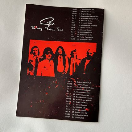 Gillan Glory Road Tour Concert Programme 1980 Ian White Spirit Quartz gC